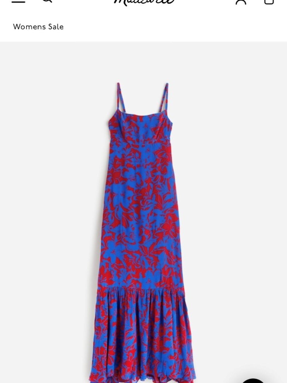 Madewell Empire Waist Tank Maxi Dress in Floral